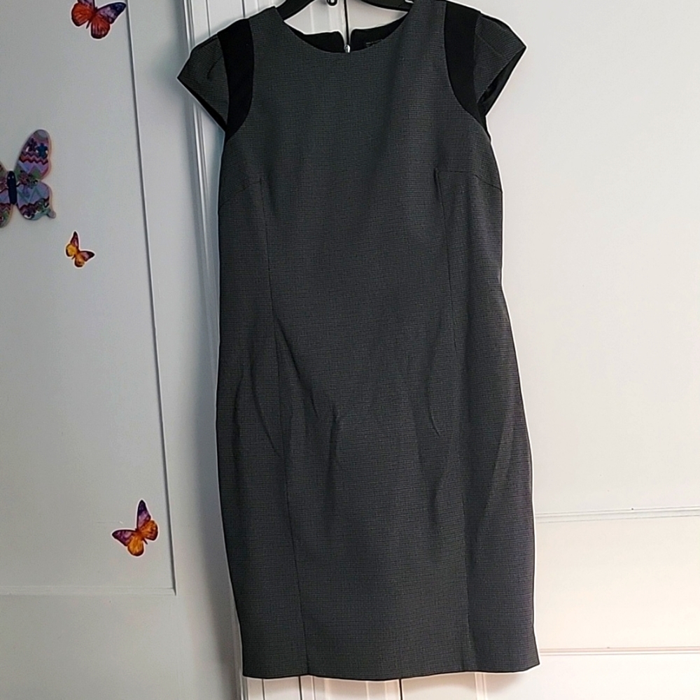 Zara Black Sheath Mini Dress Cap Sleeve
